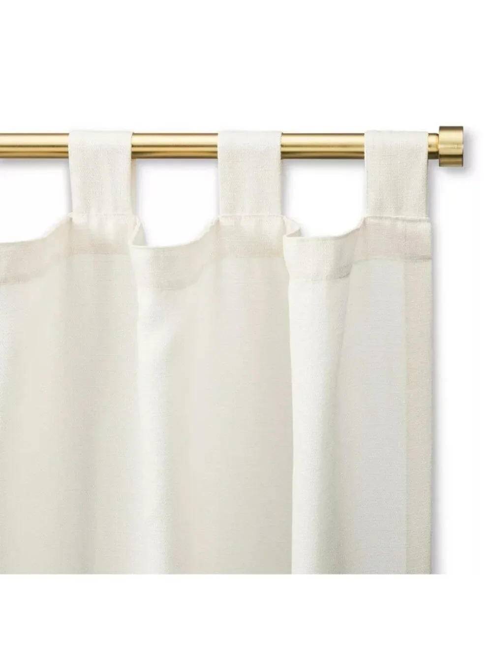 Threshold Dauntless Brass Finish Expandable Curtain Rod 36